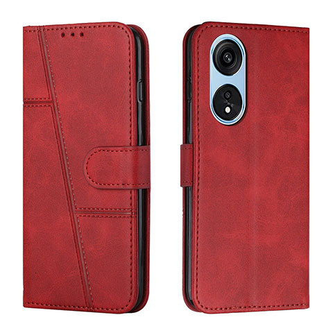 Funda de Cuero Cartera con Soporte Carcasa Y01X para Huawei Honor X5 Plus Rojo