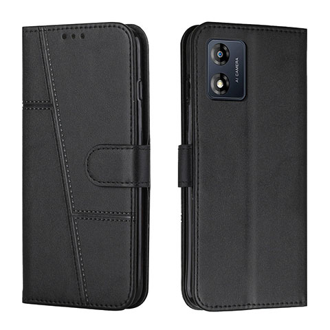 Funda de Cuero Cartera con Soporte Carcasa Y01X para Motorola Moto E13 Negro