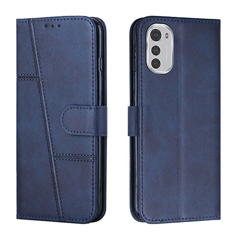 Funda de Cuero Cartera con Soporte Carcasa Y01X para Motorola Moto E32 Azul