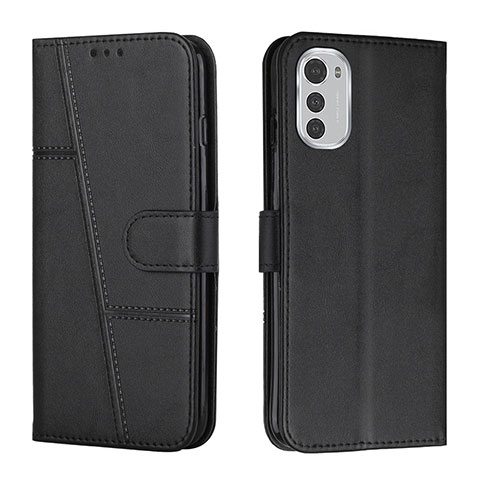 Funda de Cuero Cartera con Soporte Carcasa Y01X para Motorola Moto E32 Negro