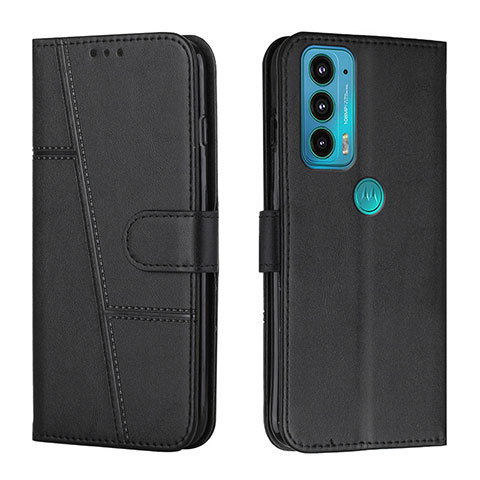 Funda de Cuero Cartera con Soporte Carcasa Y01X para Motorola Moto Edge 20 5G Negro