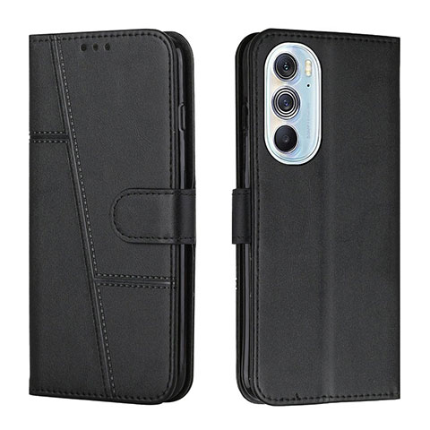 Funda de Cuero Cartera con Soporte Carcasa Y01X para Motorola Moto Edge 30 Pro 5G Negro