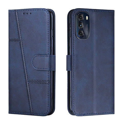 Funda de Cuero Cartera con Soporte Carcasa Y01X para Motorola Moto G 5G (2022) Azul