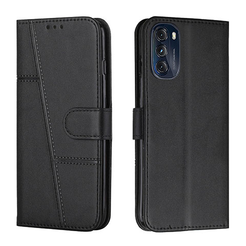 Funda de Cuero Cartera con Soporte Carcasa Y01X para Motorola Moto G 5G (2022) Negro