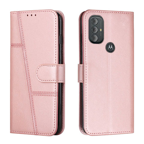 Funda de Cuero Cartera con Soporte Carcasa Y01X para Motorola Moto G Play Gen 2 Oro Rosa