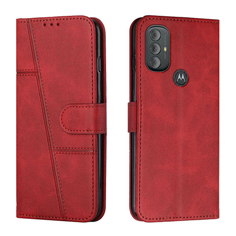 Funda de Cuero Cartera con Soporte Carcasa Y01X para Motorola Moto G Play Gen 2 Rojo