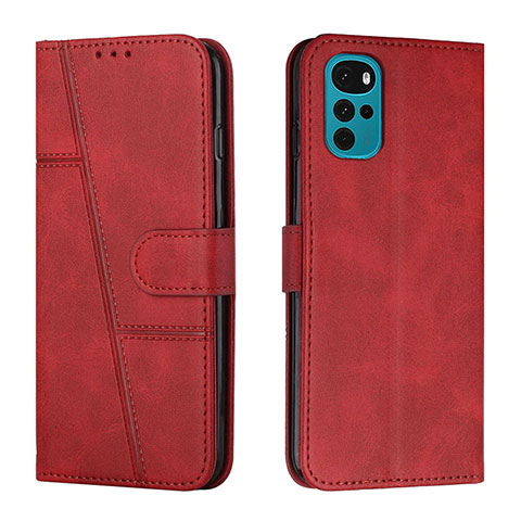 Funda de Cuero Cartera con Soporte Carcasa Y01X para Motorola Moto G22 Rojo