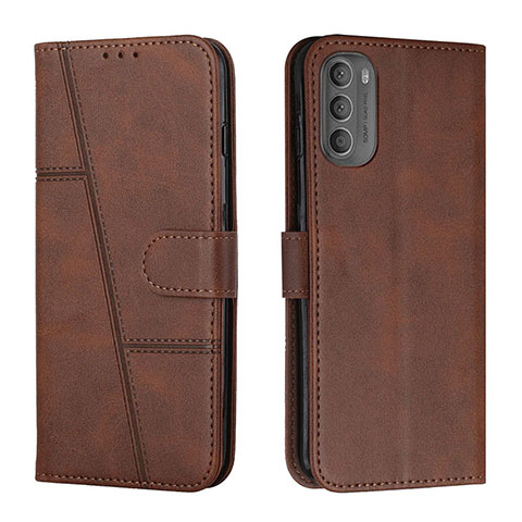 Funda de Cuero Cartera con Soporte Carcasa Y01X para Motorola Moto G31 Marron