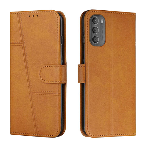 Funda de Cuero Cartera con Soporte Carcasa Y01X para Motorola Moto G31 Marron Claro