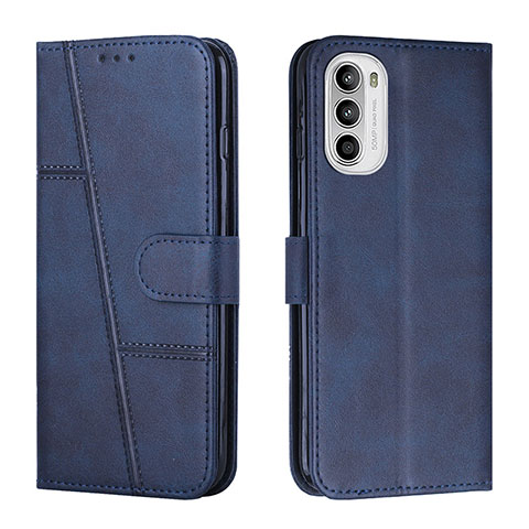 Funda de Cuero Cartera con Soporte Carcasa Y01X para Motorola MOTO G52 Azul