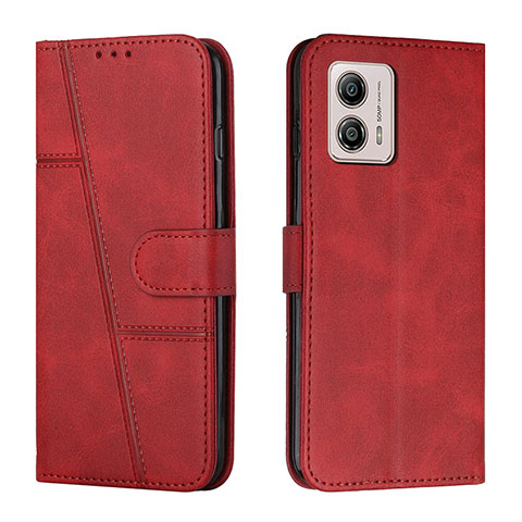 Funda de Cuero Cartera con Soporte Carcasa Y01X para Motorola Moto G53 5G Rojo