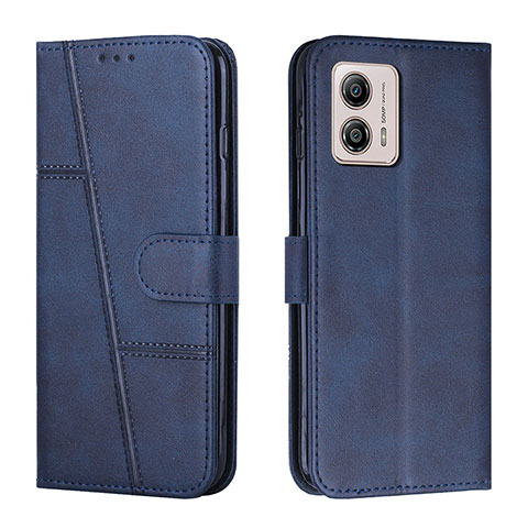 Funda de Cuero Cartera con Soporte Carcasa Y01X para Motorola Moto G73 5G Azul