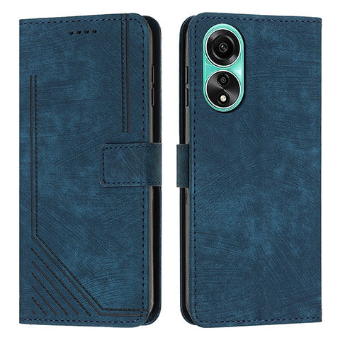 Funda de Cuero Cartera con Soporte Carcasa Y01X para Oppo A18 Azul