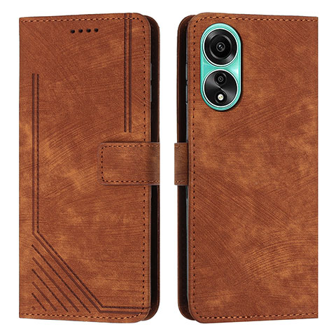 Funda de Cuero Cartera con Soporte Carcasa Y01X para Oppo A18 Marron