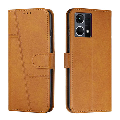 Funda de Cuero Cartera con Soporte Carcasa Y01X para Oppo F21 Pro 4G Marron Claro