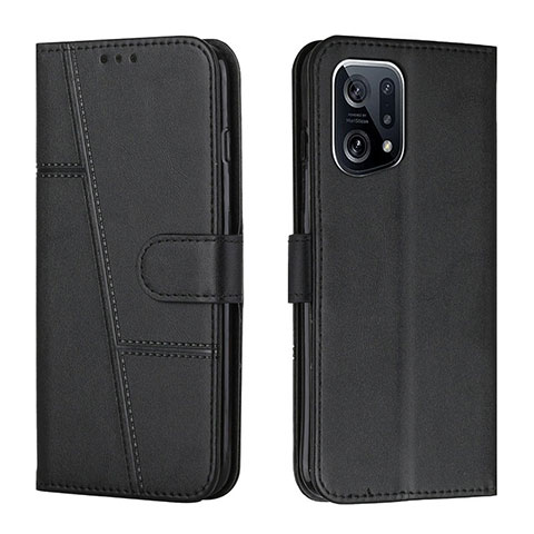 Funda de Cuero Cartera con Soporte Carcasa Y01X para Oppo Find X5 5G Negro