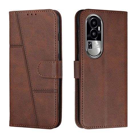 Funda de Cuero Cartera con Soporte Carcasa Y01X para Oppo Reno10 Pro+ Plus 5G Marron