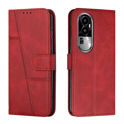 Funda de Cuero Cartera con Soporte Carcasa Y01X para Oppo Reno10 Pro+ Plus 5G Rojo