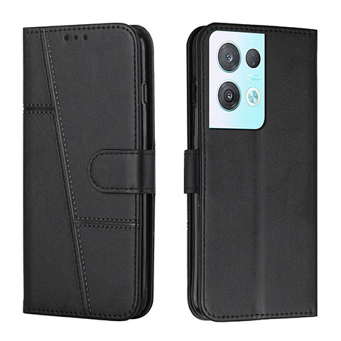 Funda de Cuero Cartera con Soporte Carcasa Y01X para Oppo Reno8 Pro 5G Negro