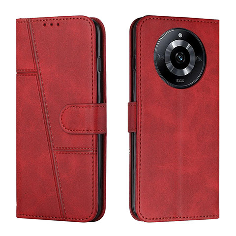 Funda de Cuero Cartera con Soporte Carcasa Y01X para Realme 11 Pro 5G Rojo