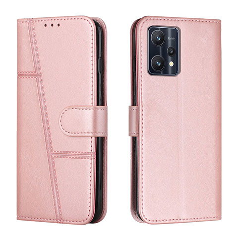 Funda de Cuero Cartera con Soporte Carcasa Y01X para Realme 9 Pro 5G Oro Rosa