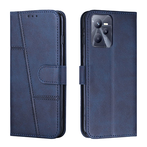 Funda de Cuero Cartera con Soporte Carcasa Y01X para Realme C35 Azul