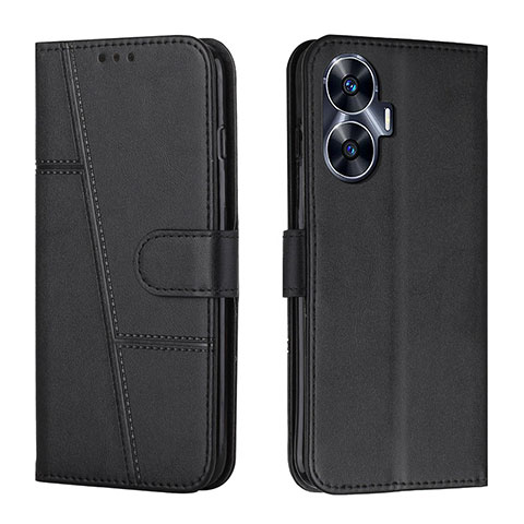 Funda de Cuero Cartera con Soporte Carcasa Y01X para Realme C55 Negro