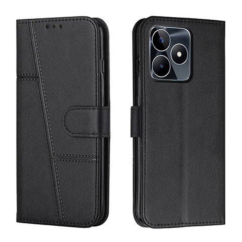 Funda de Cuero Cartera con Soporte Carcasa Y01X para Realme C67 Negro