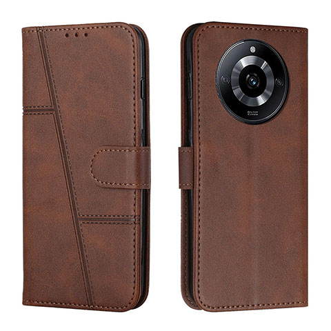 Funda de Cuero Cartera con Soporte Carcasa Y01X para Realme Narzo 60 Pro 5G Marron