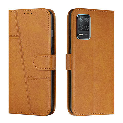 Funda de Cuero Cartera con Soporte Carcasa Y01X para Realme Q3 5G Marron Claro