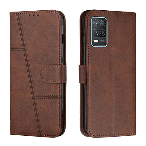 Funda de Cuero Cartera con Soporte Carcasa Y01X para Realme Q3i 5G Marron