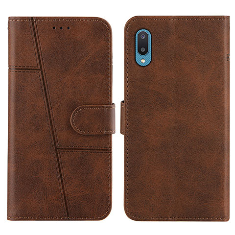 Funda de Cuero Cartera con Soporte Carcasa Y01X para Samsung Galaxy A02 Marron