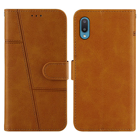 Funda de Cuero Cartera con Soporte Carcasa Y01X para Samsung Galaxy A02 Marron Claro