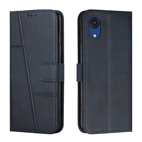 Funda de Cuero Cartera con Soporte Carcasa Y01X para Samsung Galaxy A03 Core Azul