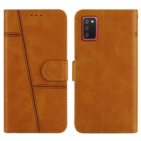 Funda de Cuero Cartera con Soporte Carcasa Y01X para Samsung Galaxy A03s Marron Claro