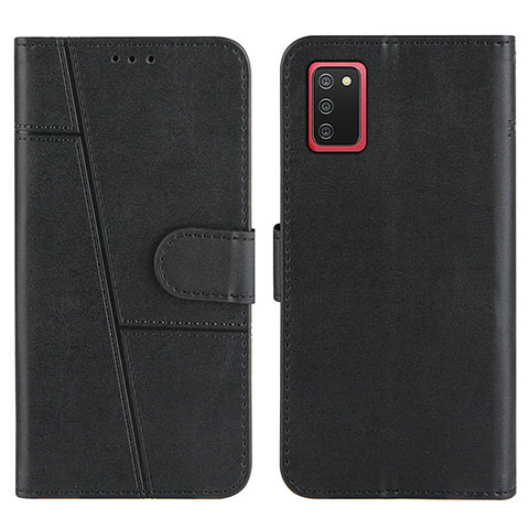 Funda de Cuero Cartera con Soporte Carcasa Y01X para Samsung Galaxy A03s Negro