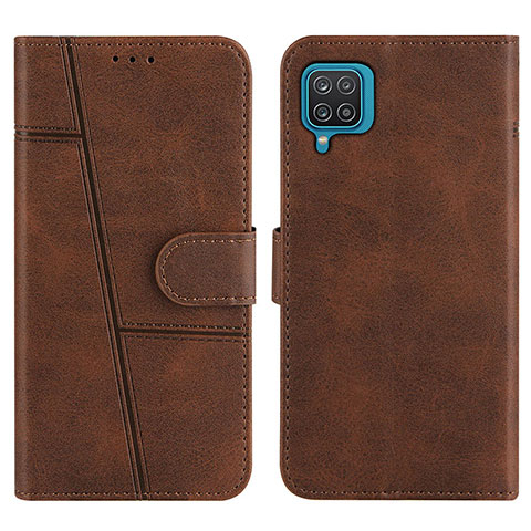 Funda de Cuero Cartera con Soporte Carcasa Y01X para Samsung Galaxy A12 5G Marron