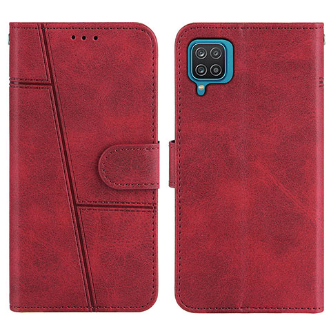 Funda de Cuero Cartera con Soporte Carcasa Y01X para Samsung Galaxy A12 5G Rojo