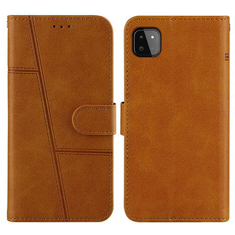 Funda de Cuero Cartera con Soporte Carcasa Y01X para Samsung Galaxy A22 5G Marron Claro