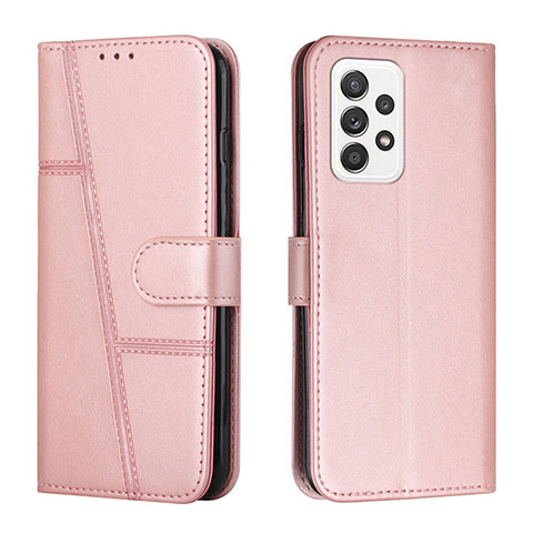 Funda de Cuero Cartera con Soporte Carcasa Y01X para Samsung Galaxy A23 4G Oro Rosa