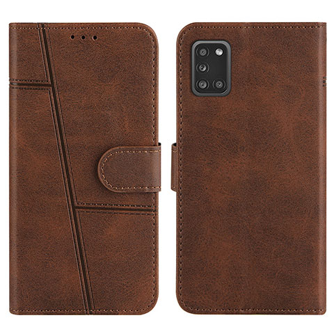 Funda de Cuero Cartera con Soporte Carcasa Y01X para Samsung Galaxy A31 Marron