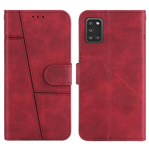 Funda de Cuero Cartera con Soporte Carcasa Y01X para Samsung Galaxy A31 Rojo