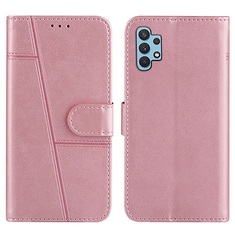 Funda de Cuero Cartera con Soporte Carcasa Y01X para Samsung Galaxy A32 4G Oro Rosa