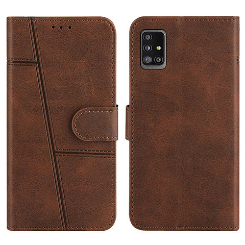 Funda de Cuero Cartera con Soporte Carcasa Y01X para Samsung Galaxy A51 5G Marron