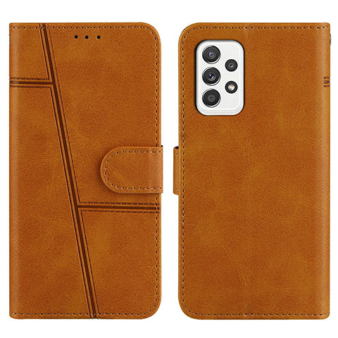 Funda de Cuero Cartera con Soporte Carcasa Y01X para Samsung Galaxy A52 4G Marron Claro