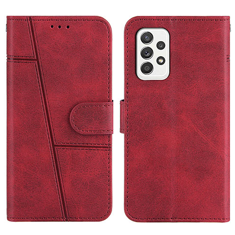 Funda de Cuero Cartera con Soporte Carcasa Y01X para Samsung Galaxy A52 4G Rojo