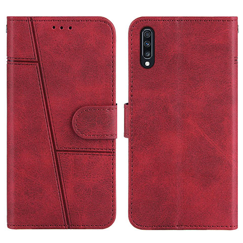 Funda de Cuero Cartera con Soporte Carcasa Y01X para Samsung Galaxy A70 Rojo