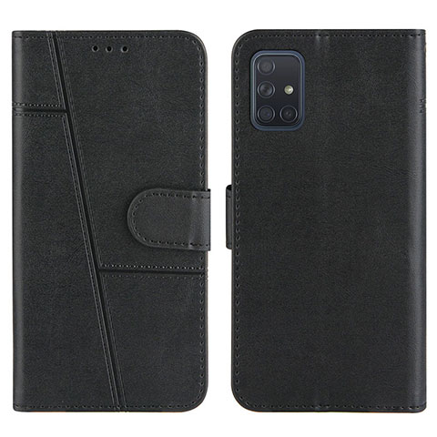 Funda de Cuero Cartera con Soporte Carcasa Y01X para Samsung Galaxy A71 5G Negro