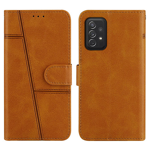 Funda de Cuero Cartera con Soporte Carcasa Y01X para Samsung Galaxy A72 5G Marron Claro