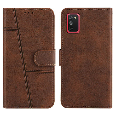 Funda de Cuero Cartera con Soporte Carcasa Y01X para Samsung Galaxy F02S SM-E025F Marron